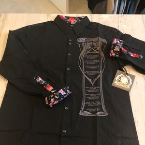 Men’s long sleeve embroidered shirt